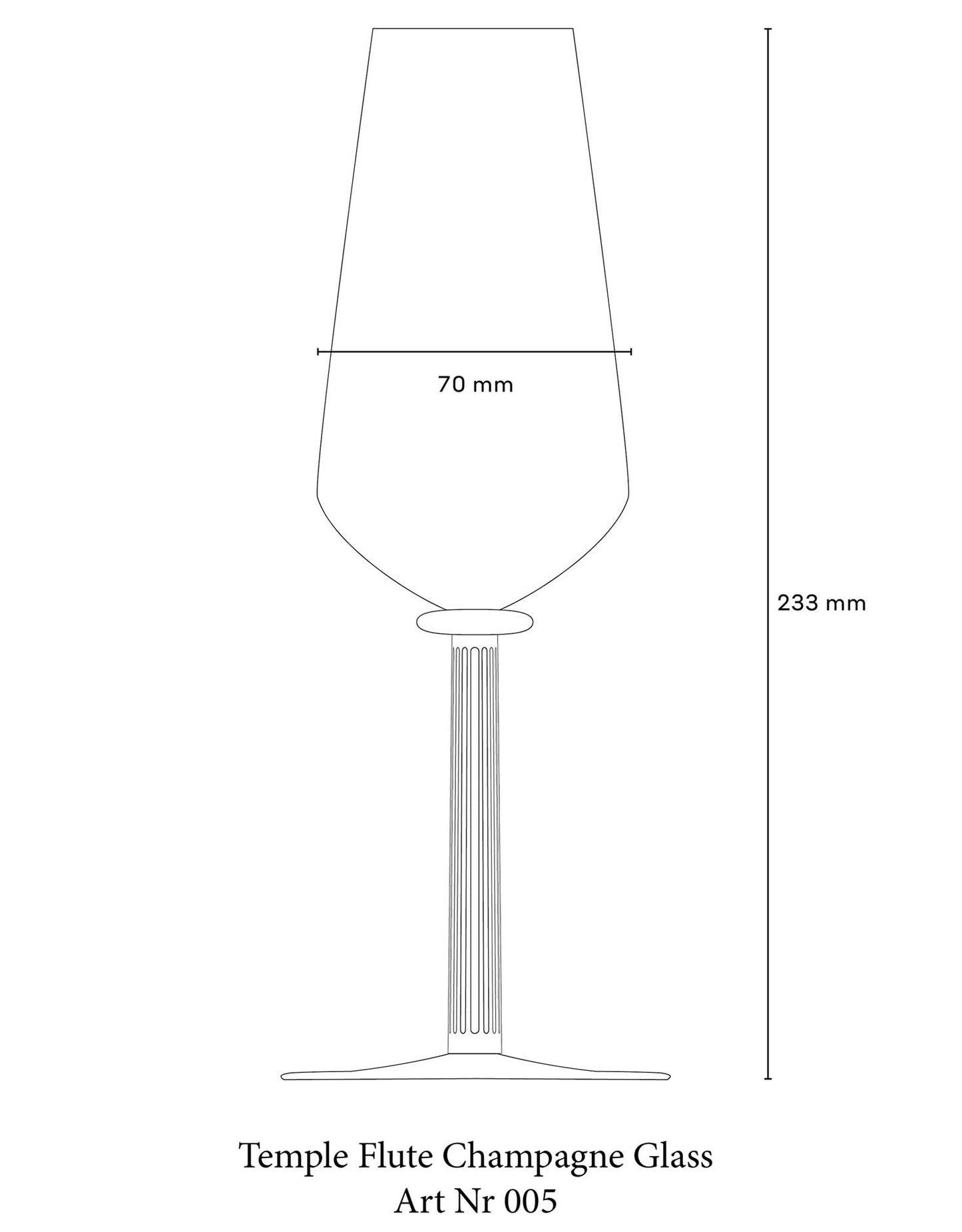 Temple Flute Champagneglas, 2-pack - Altare Studios