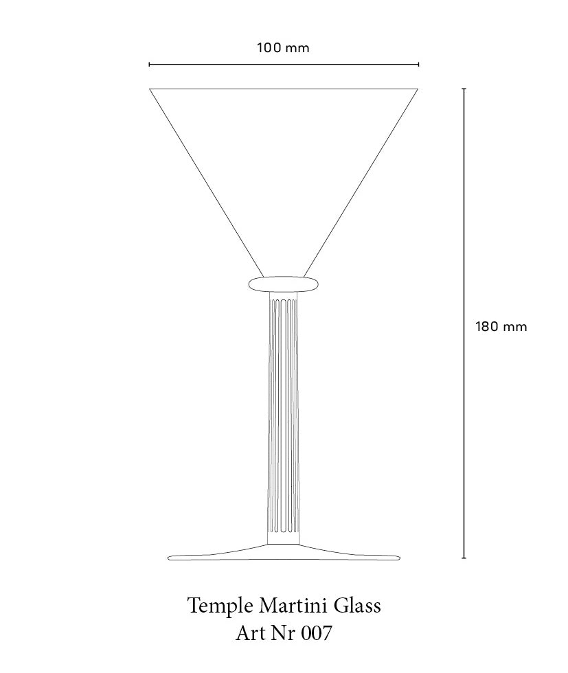Temple Martini Bar glas 2-pack - Altare Studios
