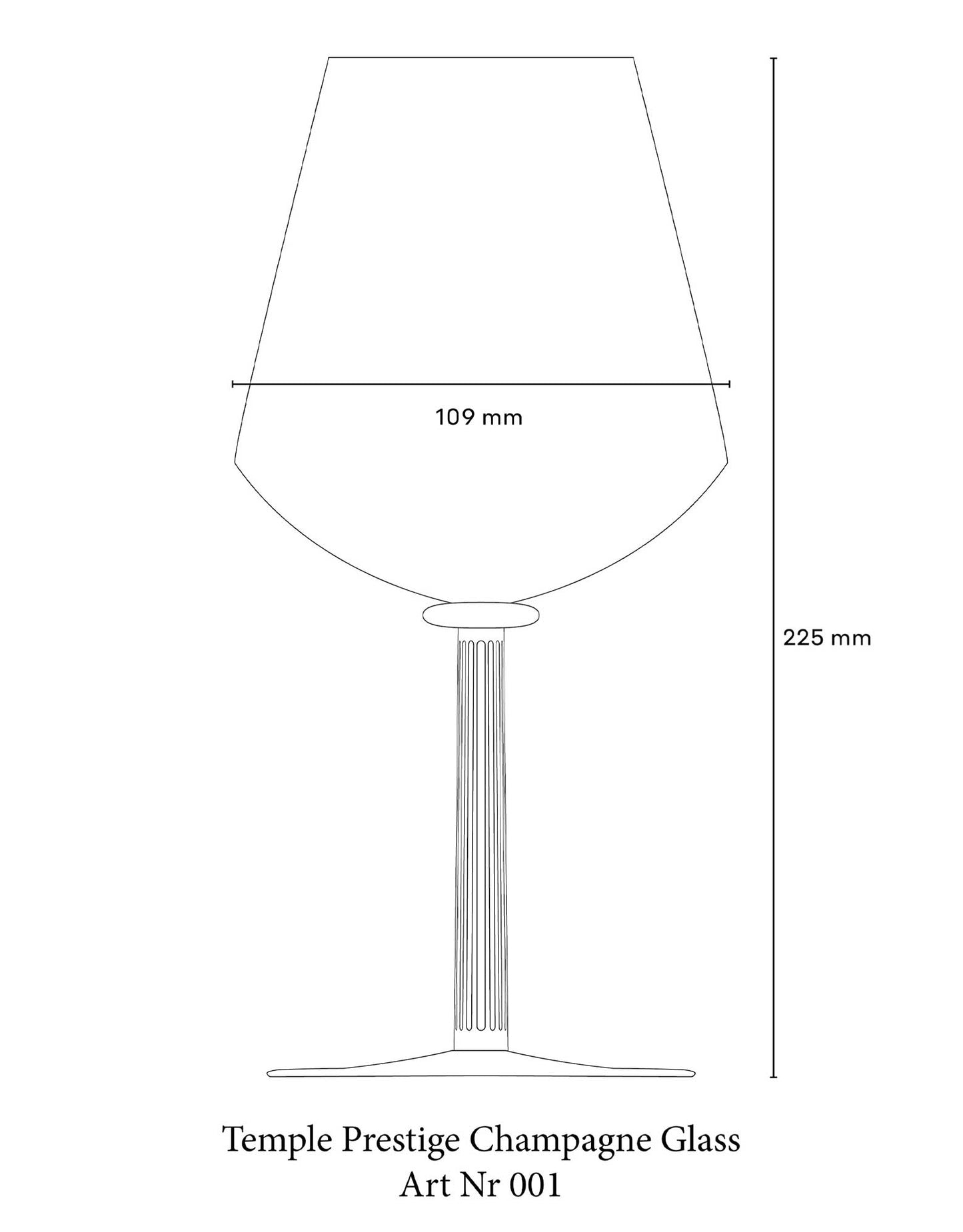 Temple Prestige Champagneglas, 2-pack - Altare Studios