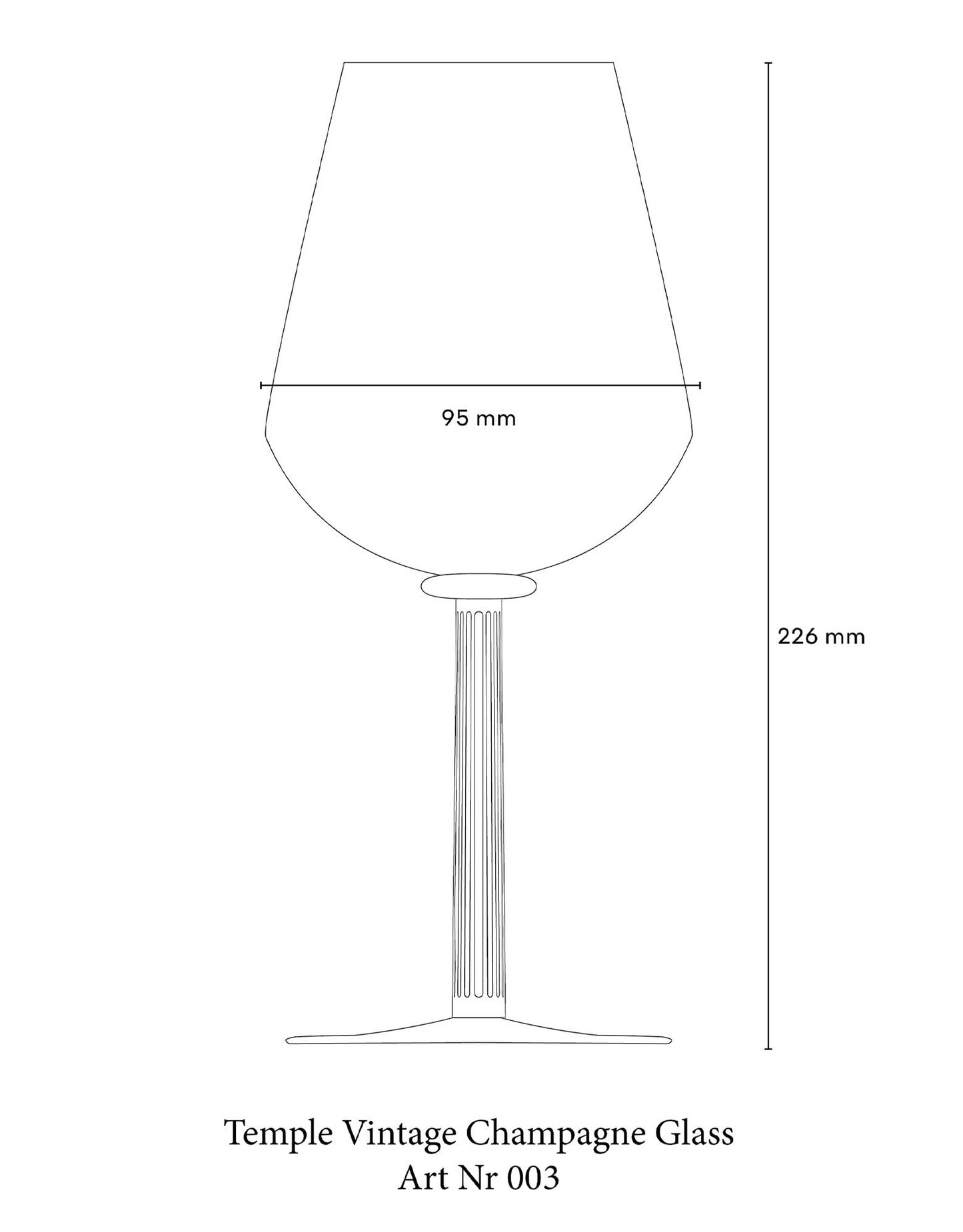 Temple Vintage Champagneglas, 2-pack - Altare Studios